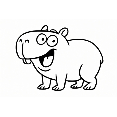Cute Capybara Coloring Pages for Kids – Free PDF Download