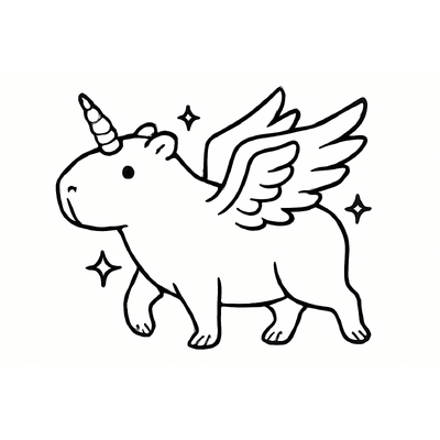 Cute Capybara Coloring Pages for Kids – Free PDF Download