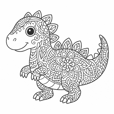 Cute Dinosaur Coloring Pages for Kids 2026 in Various Styles