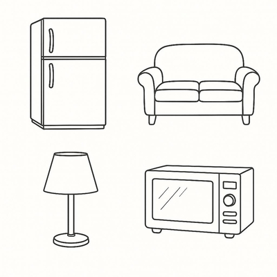 Household Items Coloring Pages for Kids 2026 - PDF