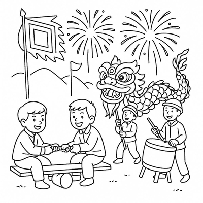 Lunar New Year Coloring Pages 2026 – Fun and Festive Designs for Kids