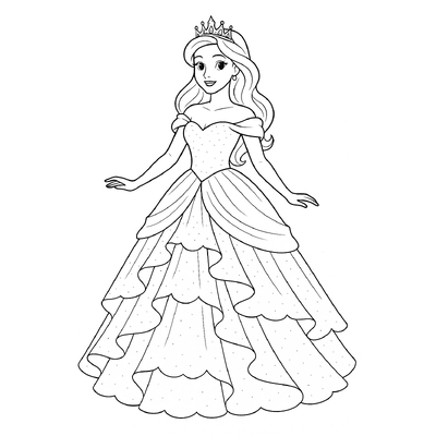 Princess Coloring Pages for Kids – Beautiful and Adorable Designs