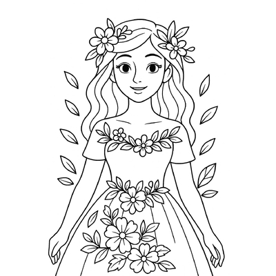 Princess Coloring Pages for Kids – Beautiful and Adorable Designs