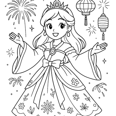 Princess Coloring Pages for Kids – Beautiful and Adorable Designs