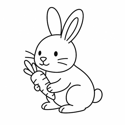 Rabbit Coloring Pages for Kids – Easy-to-Download PDF Sheets