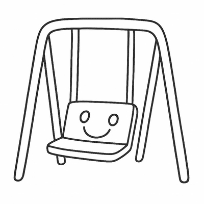 Swing Coloring Pages for Kids 2026 - PDF Coloring Sheets