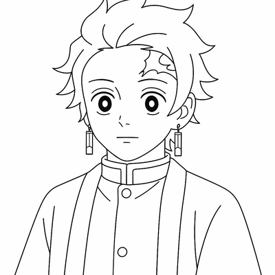 Tanjiro Coloring Pages for Kids 2026 - PDF Coloring Sheets