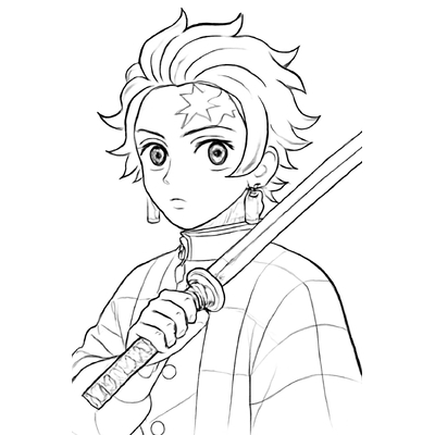 Tanjiro Coloring Pages for Kids 2026 - PDF Coloring Sheets