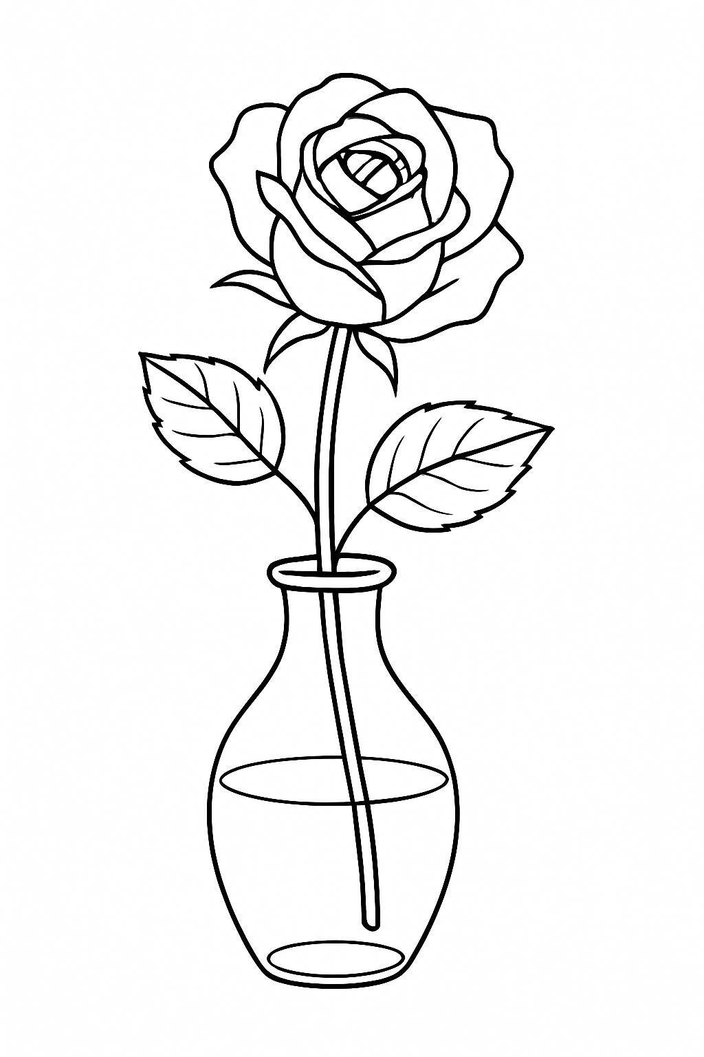 Rose in a Vase