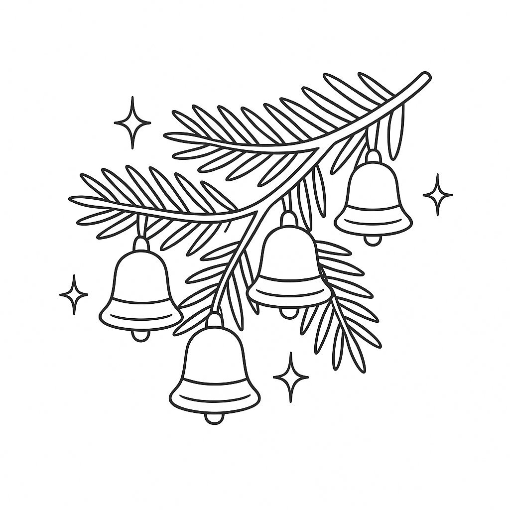 Christmas Tree with Golden Bells
