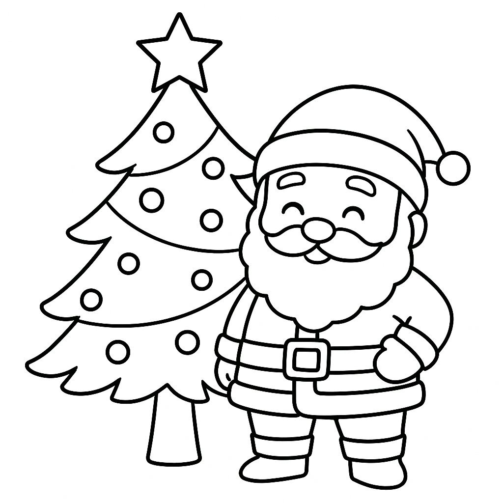 Christmas Tree with Santa Claus