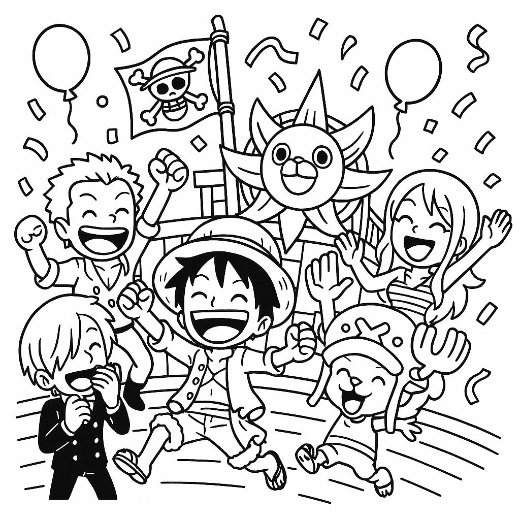 Cheerful One Piece Pirates