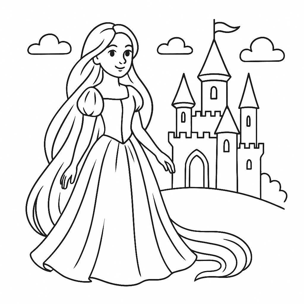 Fairy-Tale Cloud-Haired Princess