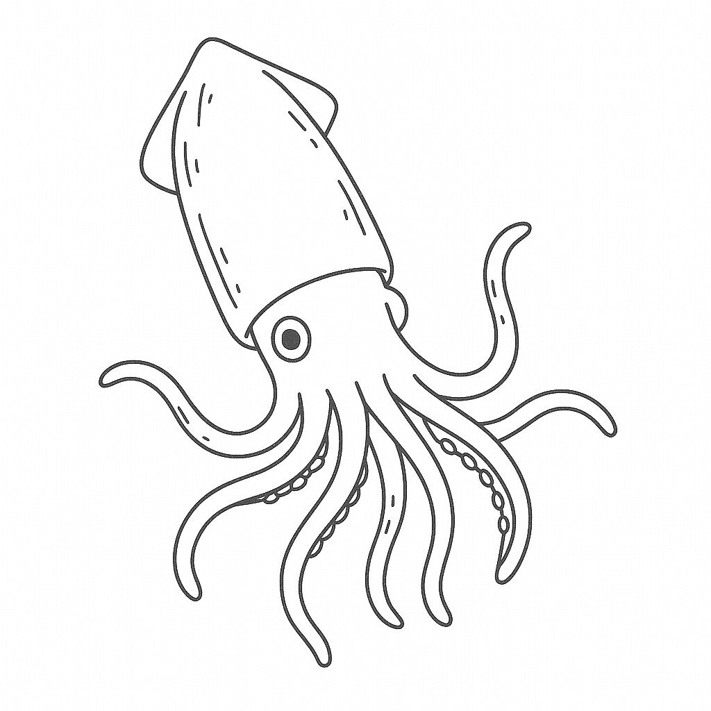 Hand-Drawn Octopus Style