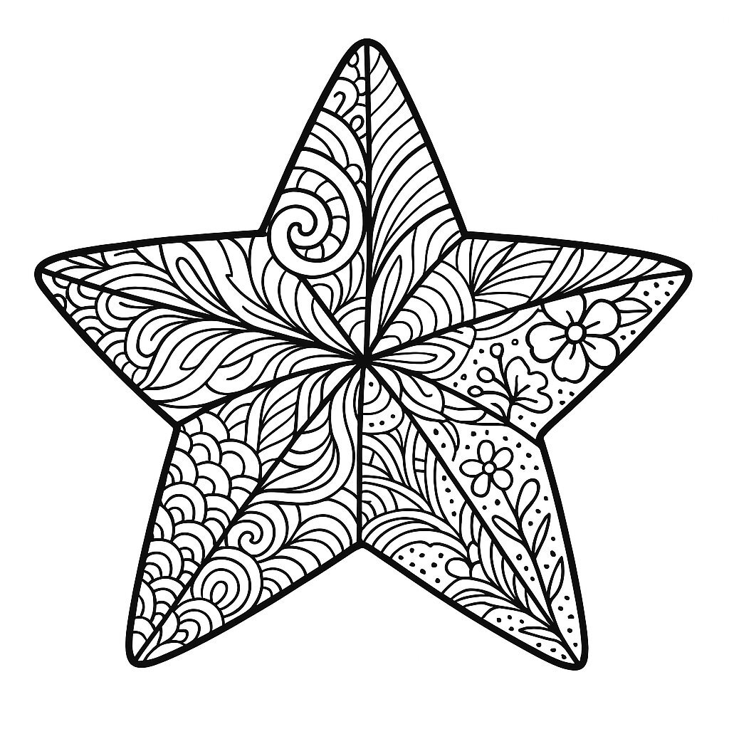 Zentangle-Style Star