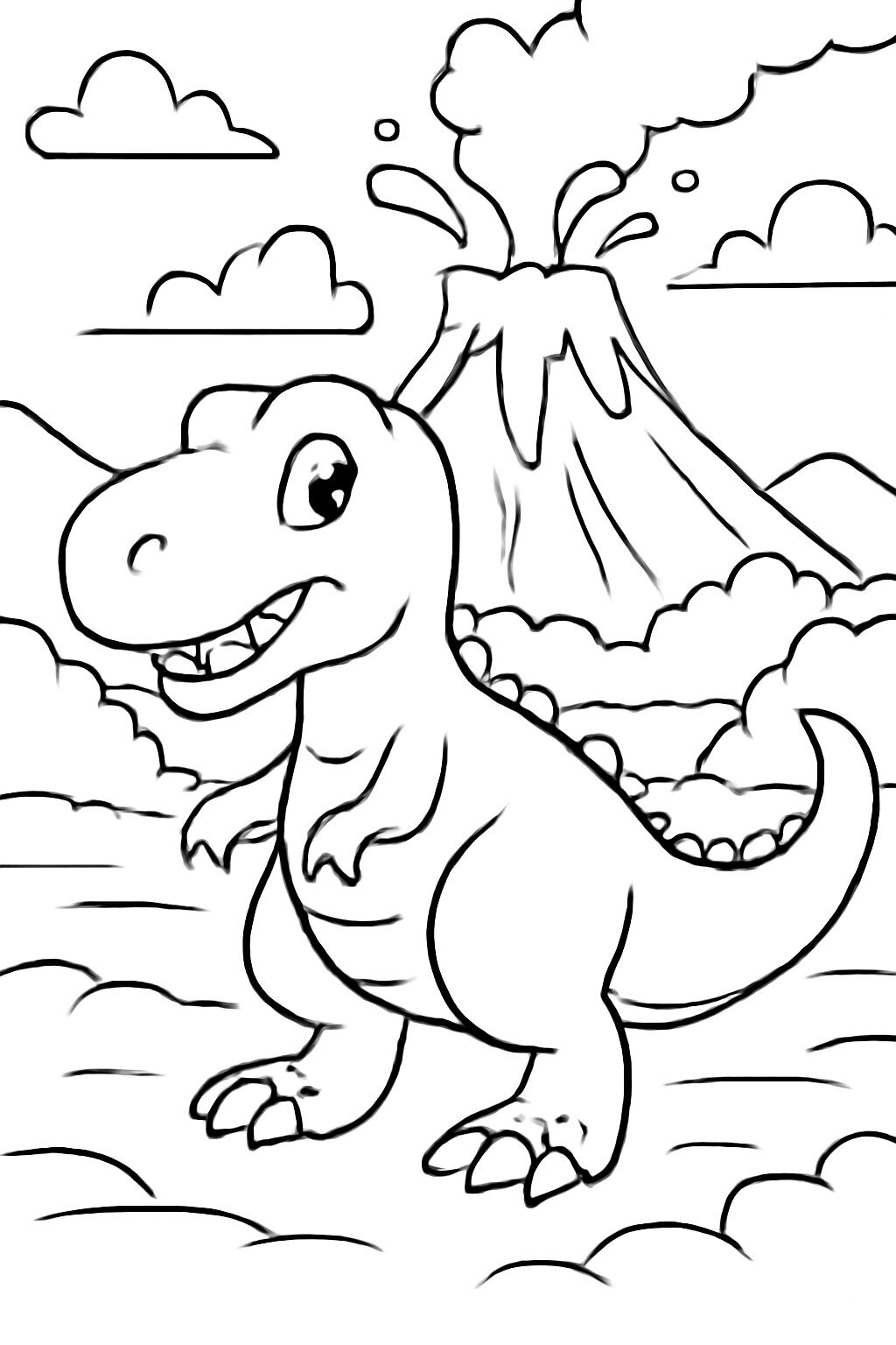 Tyrannosaurus Rex Coloring Pages for Kids 2026 – Free Download
