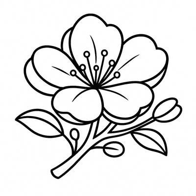 Apricot Blossom Coloring Pages for Kids 2026 - Cute and Fun