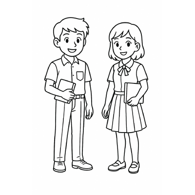 Boy and Girl Outfit Coloring Pages for Kids 2026