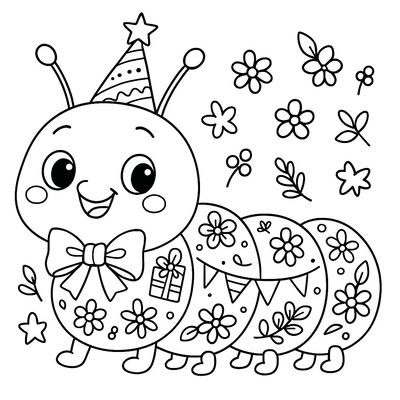 Caterpillar Coloring Pages 2026 - Fun Insect Coloring Sheets for Kids PDF