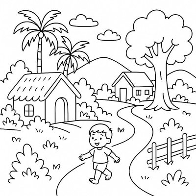 Countryside Coloring Pages for Kids 2026