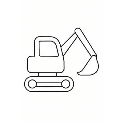 Excavator Coloring Pages for Kids 2026 - Dynamic Images and PDF