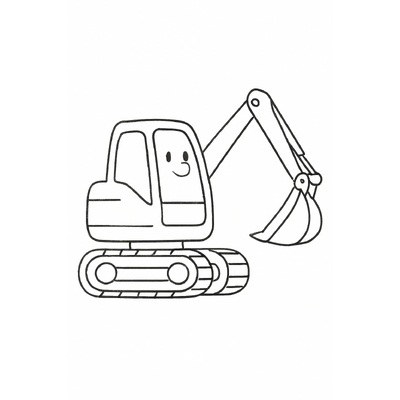 Excavator Coloring Pages for Kids 2026 - Dynamic Images and PDF