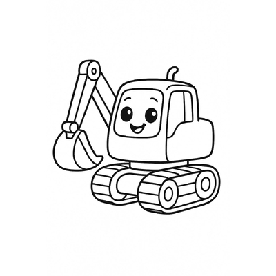 Excavator Coloring Pages for Kids 2026 - Dynamic Images and PDF