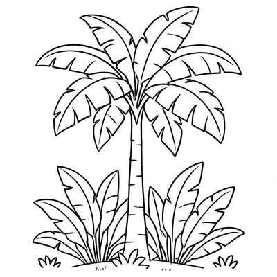 Green Tree Coloring Pages for Kids 2026 | Easy PDF Download