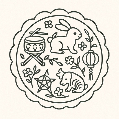 Mooncake Coloring Pages for Kids 2026 - Cute and Fun