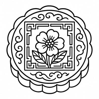 Mooncake Coloring Pages for Kids 2026 - Cute and Fun