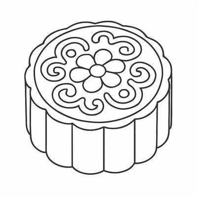 Mooncake Coloring Pages for Kids 2026 - Cute and Fun