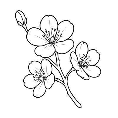 Peach Blossom Coloring Pages for Kids 2026 - Most Beautiful Images and PDF