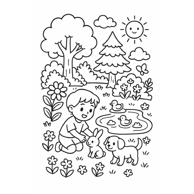 Preschool-Themed Coloring Posters for Kids 2026