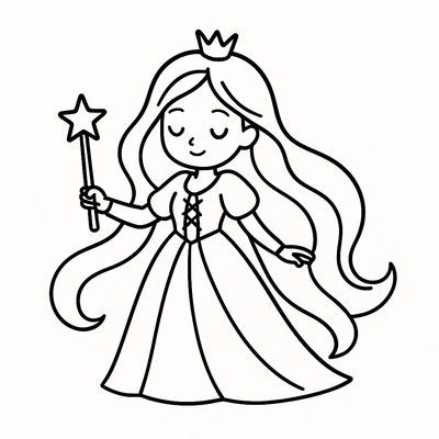 Rapunzel Coloring Pages for Kids 2026 - Princess Coloring PDF