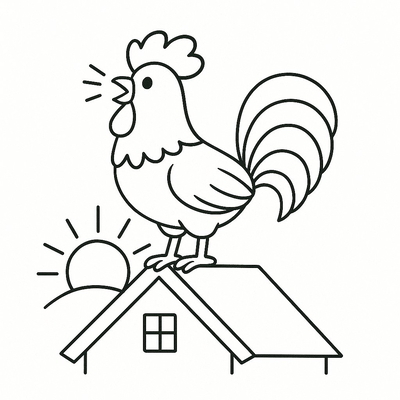 Rooster Coloring Pages 2026 - Fun Farm Animal Coloring Sheets for Kids PDF