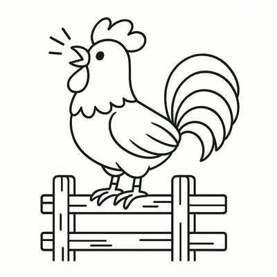 Rooster Coloring Pages 2026 - Fun Farm Animal Coloring Sheets for Kids PDF