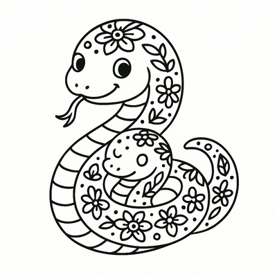 Snake Coloring Pages 2026 - Fun Snake Coloring Sheets for Kids PDF