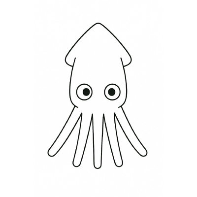 Squid Coloring Pages for Kids – Download PDF 2026