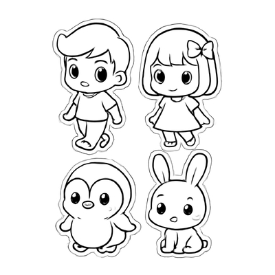 Sticker Coloring Pages for Kids 2026 | Creative Printable PDF Sheets