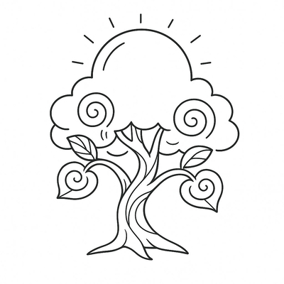 Tree Coloring Pages for Kids 2026 | Free Printable PDF