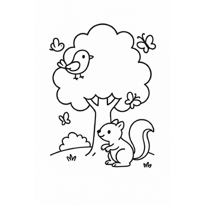 Tree Coloring Pages for Kids 2026 | Free Printable PDF
