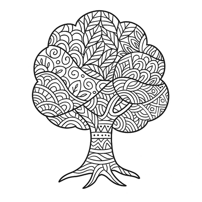 Tree Coloring Pages for Kids 2026 | Free Printable PDF