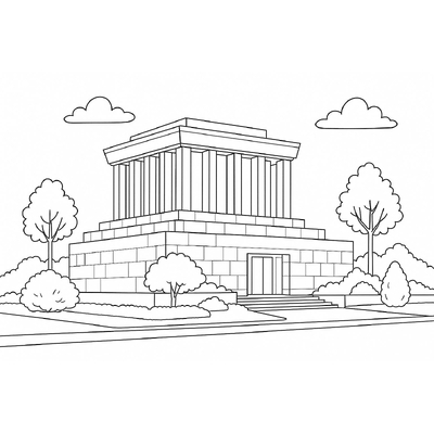 Uncle Ho’s Mausoleum Coloring Pages for Kids 2026 - Dynamic Images and PDF