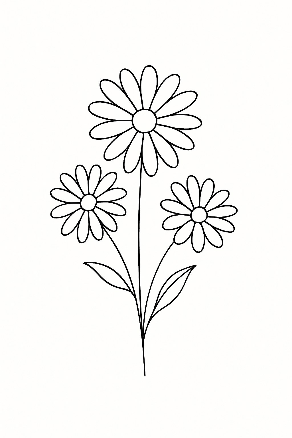 Minimalist Daisy Art Style