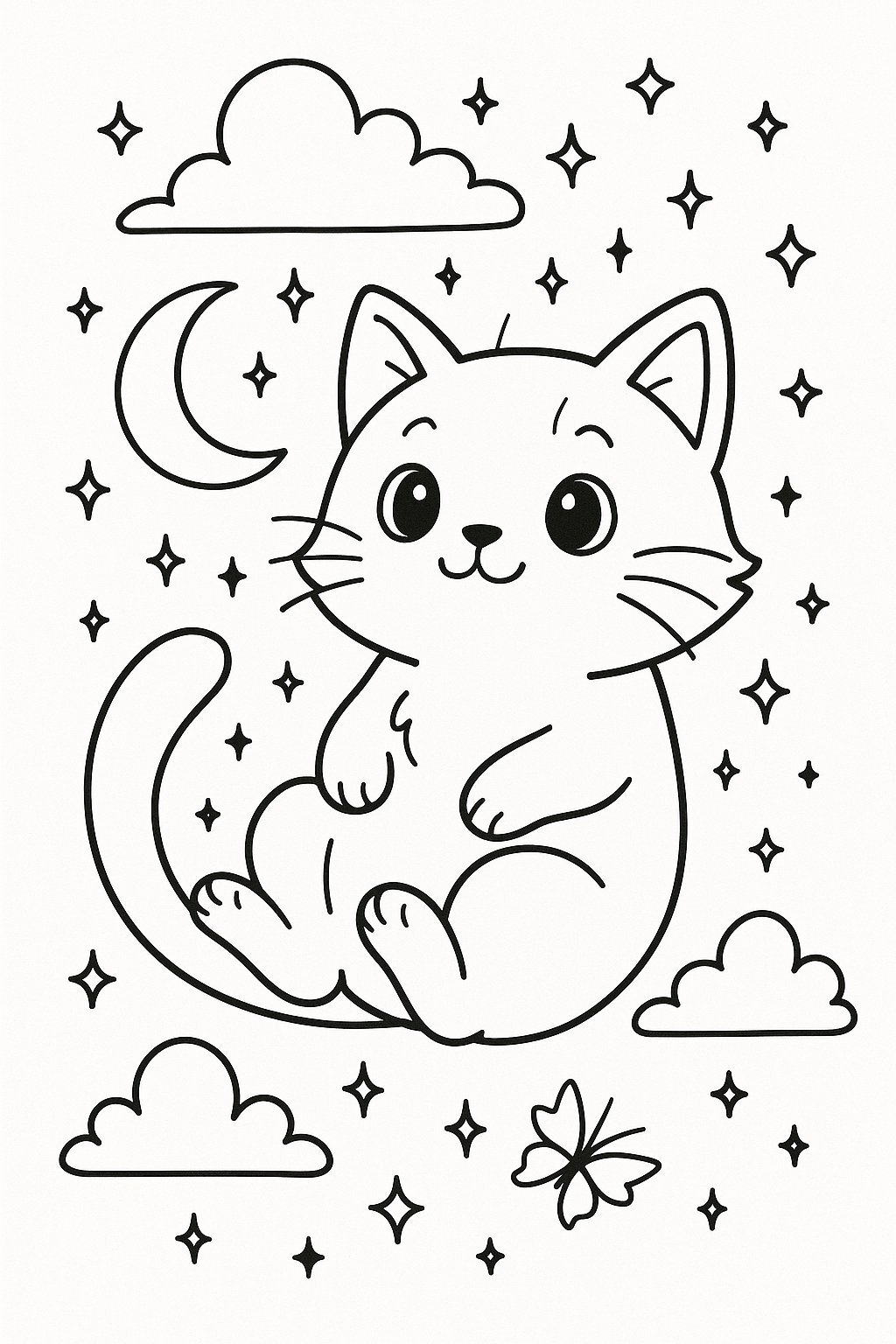 Cute Cat Coloring Pages for Kids 2026 – Free Download