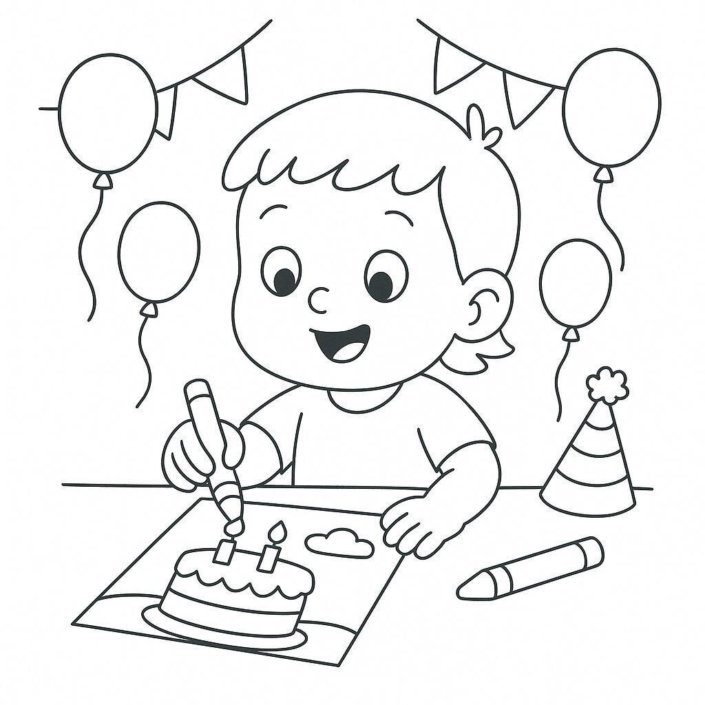 Festival Coloring Style for Kids