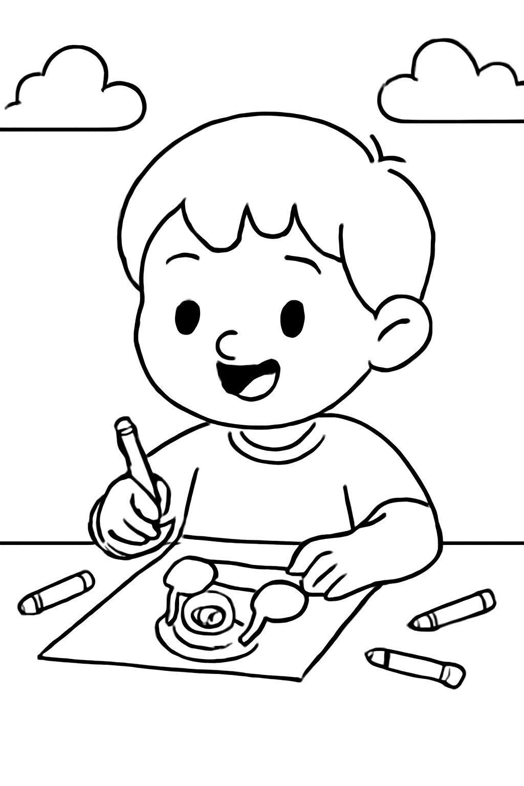 Kids' Cartoon Coloring Style