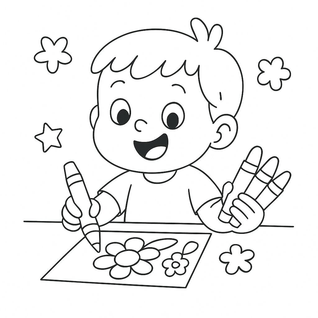 Playful Coloring Style for Kids