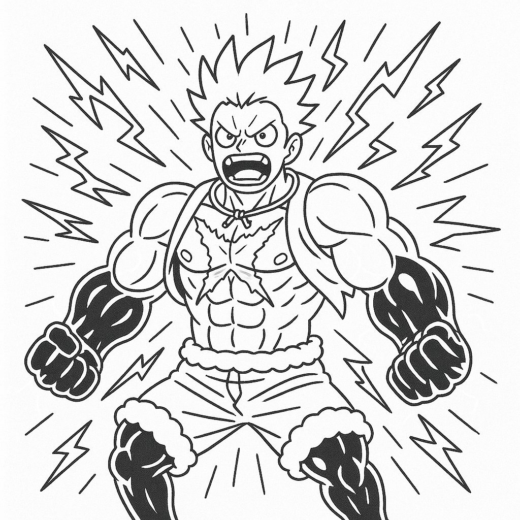 Luffy Gear 4 Coloring Pages for Kids 2026 – Free Download