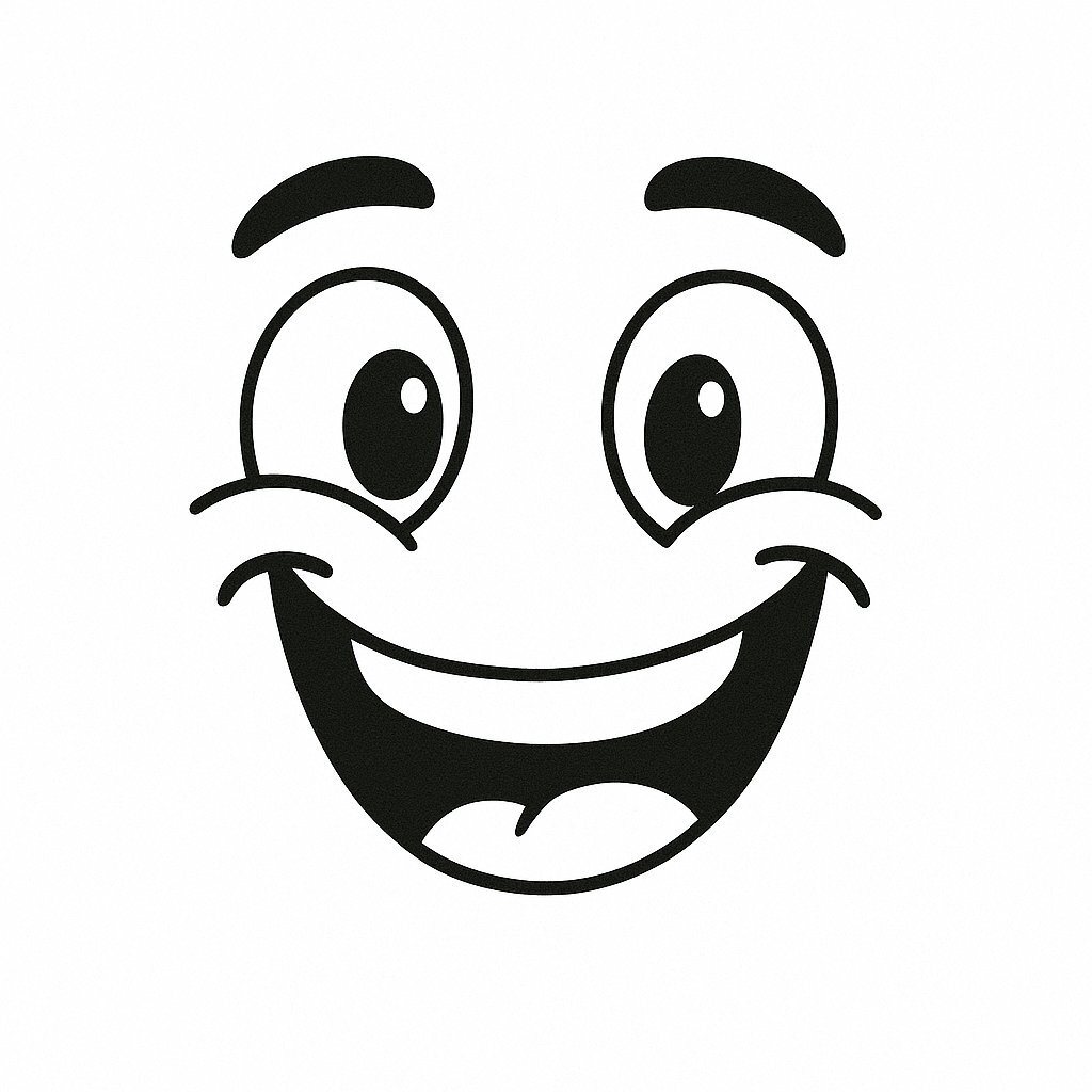 Energetic Smiling Face Style